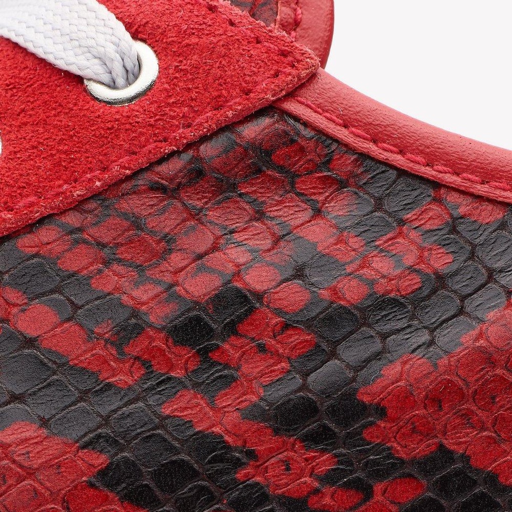 Rag And Bone Rb Army Low Red Snakeskin Sneakers - image 4